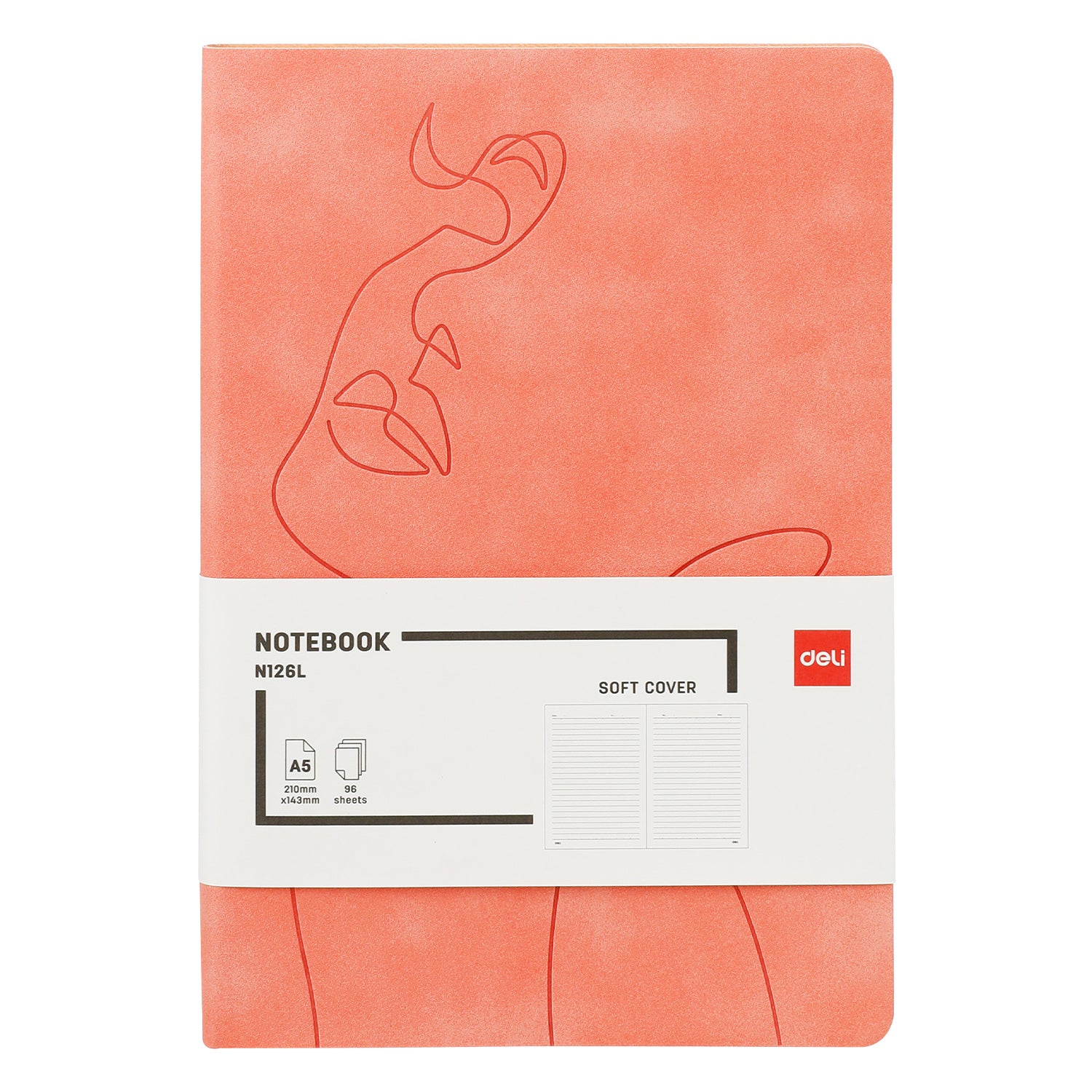 CAIET BIROU A5 96 FILE 80G DICTANDO COPERTA PIELE PIERSICA N126L DELI CAIET BIROU A5 96 FILE 80G DICTANDO COPERTA PIELE PIERSICA N126L DELI